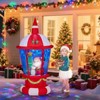 7.3FT Christmas Inflatable Decoration, Inflatable Lighthouse with Santa and Penguin, Blow Up Yard Decorations for Holiday Party Front Yard Lawn Garden - 3 of 4