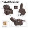 GlasFlength Accent Chairs Modern with Comfortable Seating for Living Room or Lounge Area Brown,40”*36.2”*43.7" - 2 of 4