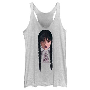 Women's Wednesday No Hug Zone Racerback Tank Top - 1 of 4