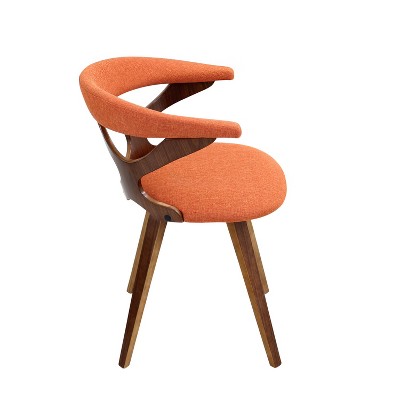Gardenia Orange Mid-Century Modern Swivel Dining Chair
