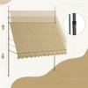 VisioGear 118" Retractable Awning, Non-Screw Outdoor Sun Shade Shelter with Support Pole Stand for Backyard, Beige, 118.1"*47.2"*118.1" - 4 of 4
