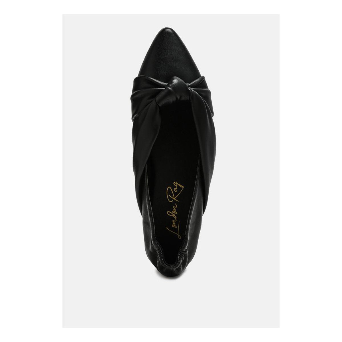 Обувь London Rag Womens Norma Knot Detail Elasticated Ballet Flats 7 — фото 4