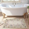 Lahome Short Velvet Geometric Floral Floor Mat-Natural Bio-Printed Soft Rug for Living Room, Bedroom, or Entryway - 3 of 4