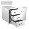 Stainless Steel Outdoor Kitchen Cabinet Door Set - Left Drawer + Right Door , NSF Double Wall, Includes Vent Panel for Grill/BBQ Islands & Fire Pits - 2 of 4