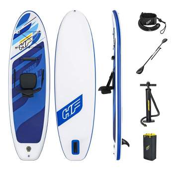 Bestway Hydro-Force Oceana Inflatable 10 Foot Stand Up Paddle Board and Kayak Water Sports Set with Paddle, Hand Pump, Coiled Leash, and Storage, Blue
