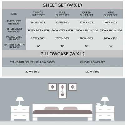 Fresh Ivory Twin XL Percale Microfiber Sheet Set