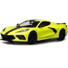 2020 Chevrolet Corvette Stingray Z51 Coupe Yellow with Black Stripes 1/24 Diecast Model Car by Maisto - 2 of 3