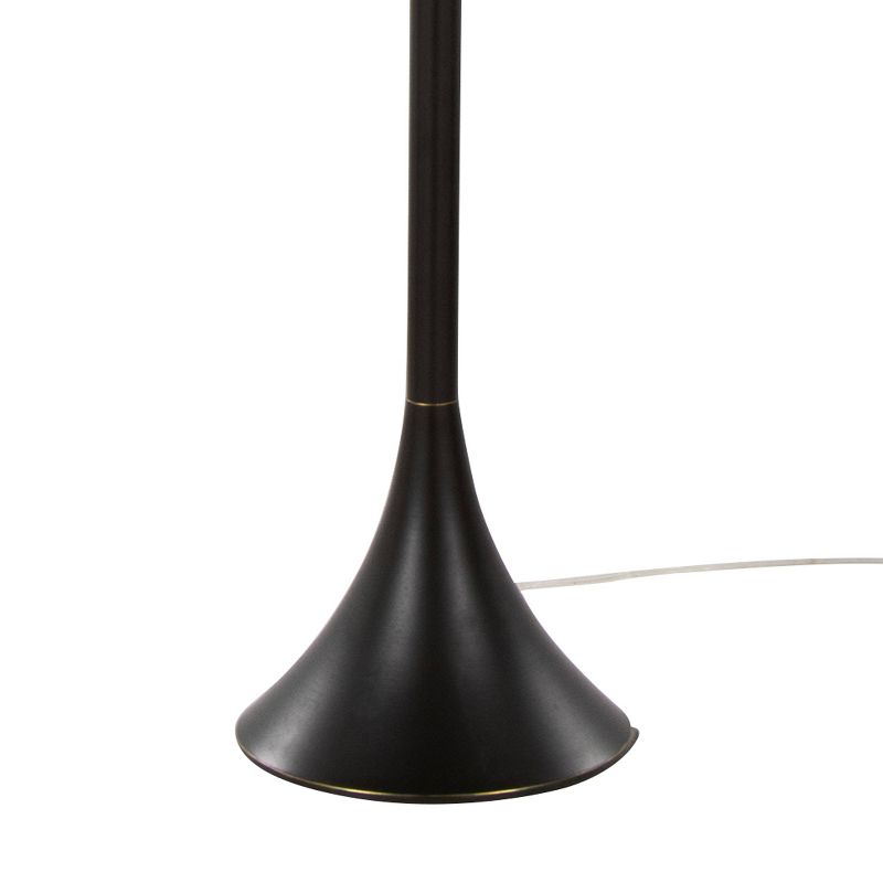 LumiSource Lenuxe 65&#34; Contemporary Metal Floor Lamp in Oil Rubbed Bronze with Natural Linen Shade from Grandview Gallery, 4 of 7