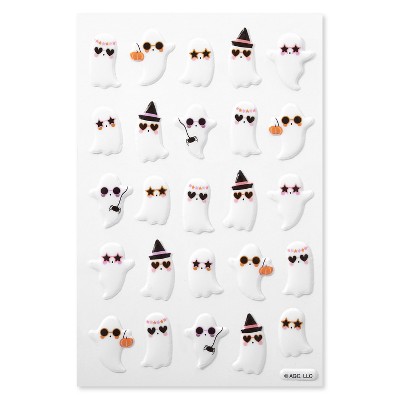 50ct Halloween 3D Puffy Stickers Ghosts