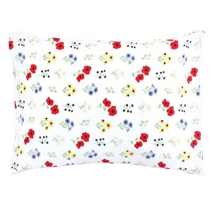 Hudson Baby Infant Girl Cotton Toddler Pillow Case, Wildflower, One Size - 1 of 2