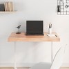 vidaXL Table Top Light Brown 31.5"x15.7"x(0.8"-2.4") Treated Solid Wood Live Edge - 3 of 4