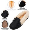Alpine Swiss Leah Women’s Moccasin Slippers | Faux Fur Lined Slip-On House Shoes | Cozy Warm Comfortable Indoor Outdoor | Stylish Durable - 3 of 4