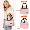 OPUX Insulated Lunch Box Women, Cooler Bag Tote Girls Kids Teen Adult, Soft Reusable Thermal Meal Prep Purse - 3 of 4