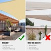 Yescom 16x12 Ft 97% UV Block Rectangle HDPE Sun Shade Sail Canopy Outdoor Patio Pool Yellow - 3 of 4