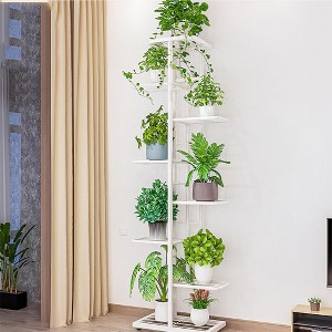 8 Tier 9 Potted Plant Stand, Flower Pot Display Stand Multiple Flower Stairs, Tiered Plant Shelf Display Rack - 1 of 4