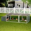 Large Outdoor Wooden Chicken Coop with Nesting Box and Waterproof Roof, Outdoor Hen House for Backyard Poultry Farming – The Pop Home - 2 of 4