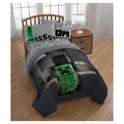 Minecraft Creeper Gray Comforter Twin Full Target Inventory
