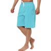 TATT 21 Men's Summer Casual Solid Color Drawstring Elastic Waist Beach Board Short - 4 of 4