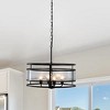 Chloe Lighting Sienna Contemporary 4 Light Matt Black Finish Ceiling Pendant 20" Wide - 4 of 4