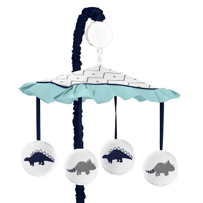 Image of Sweet Jojo Designs Boy Musical Crib Mobile Mod Dinosaur Blue and Green