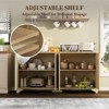 Sideboard, Buffet Cabinet - Sunvasagoo with 4 Fluted Doors, Adjustable Shelves, Farmhouse Storage for Kitchen, Living Room, Coffee Bar - 4 of 4