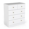 CIPACHO White 4-Tier 5-Drawer Storage Cabinet Particleboard Dresser with Brushed Gold Handles (Living Room/Bedroom/Entryway) - 4 of 4