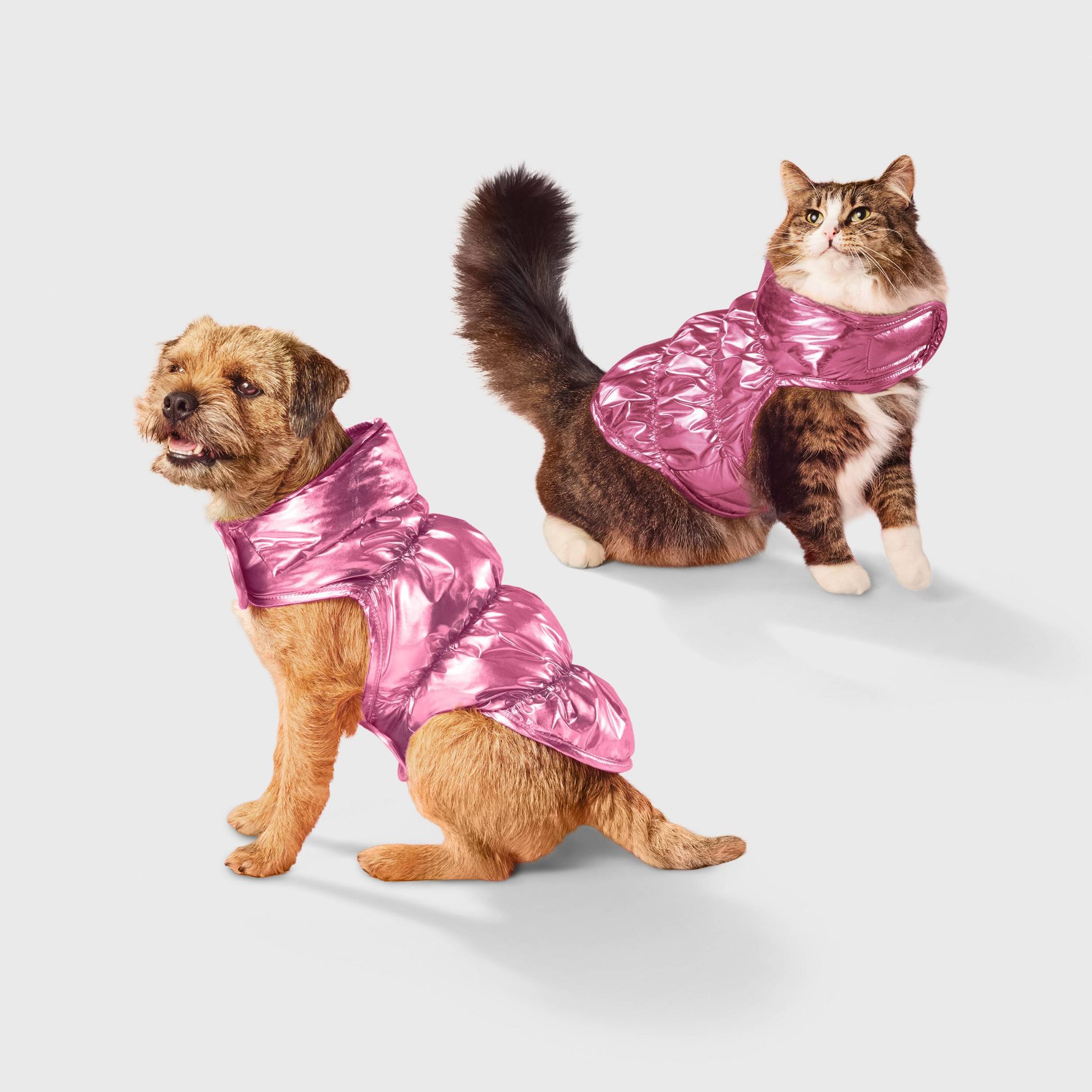Puffer Pet Vest - Boots & Barkley™ Metallic Pink