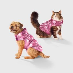 Puffer Pet Vest - Boots & Barkley™ Metallic Pink