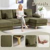 MOONMISS 104" Sectional Couches for Living Room Modular Sofa with Double Chaise U- Shaped Sofa Set with Corduroy Fabric for Living Room - 3 of 4
