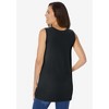 Woman Within Plus Size Perfect Sleeveless Shirred V-Neck Tunic - 3 of 4