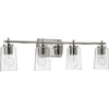 Progress Lighting Adley 4-Light Bath Vanity in Brushed Nickel with Clear Glass Shades - 4 of 4