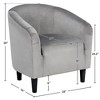 Yaheetech Velvet Club Accent Arm Chair Upholstered Barrel Chair - 3 of 4