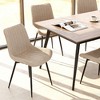 ORRD Set of 4 Modern Beige Dining Chairs with Padded Seat & Metal Legs for Kitchen or Living Room - 2 of 4