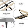 Full/King/Queen Size Bed Frame Luxurious Velvet Upholstery Platform Bed w/Wingback Headboard, Wooden Slat Support No Box Spring Need - 4 of 4
