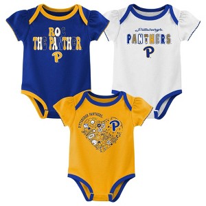 NCAA Pitt Panthers Infant Girls' 3pk Bodysuit - 1 of 4