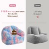 TROPOW Bean Bag Chair, Faux Fur Bean Bag Chair for Kids, 32" D x 39" W x 28" H Bean Bag Couch for with Filler Filled Cozy Sofa Lazy Chair Sofa, Blue - 4 of 4