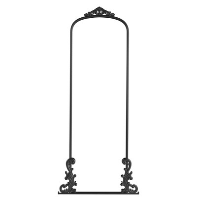 HomeRoots 68" Black Metal Arch Framed Full Length Mirror