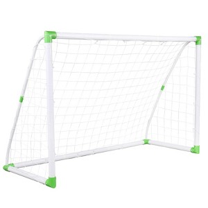 Naysaye Sports Nets and Rebounders PVC Tube Soccer Goal with Net Buckles and Ground Nails for Training, White, 71.65"*47.24"*31.5" - 1 of 4