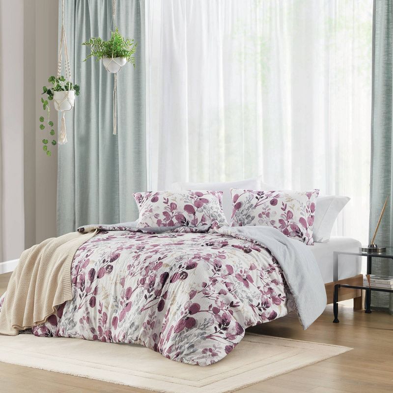 510 Design Gabby Reversible Floral Botanical Seersucker Comforter Set, 3 of 24