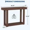Wooden Console Table,46-Inch Narrow Console Table for Entryway, Farmhouse Rectangular Accent Table for Hallway,Foyer,Behind the Couch and Living Room - 3 of 4