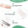 Unique Bargains Soft Pure Copper Jewelry Making Gardening Wire 2 Rolls - 2 of 4