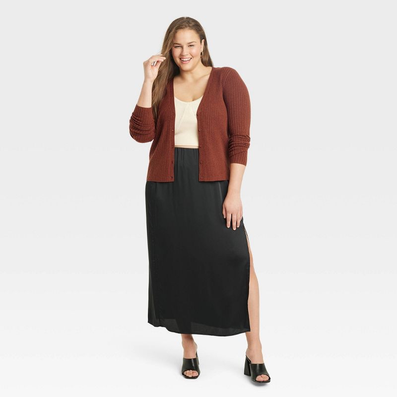 Women's Fine Gauge Ribbed Cardigan - A New Day™, 3 of 8