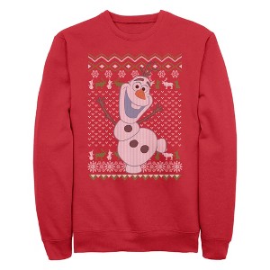 Men's Frozen Olaf Ugly Sweater Sweatshirt - 1 of 4