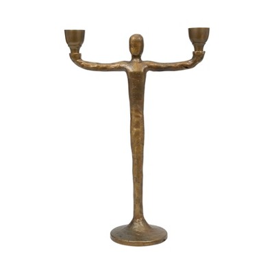 Modern Metal Taper Candle Holder with Abstract Human Figure Design - Contemporary Aluminum Sculptural Candle Stand for Home Decor and Centerpieces