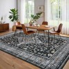 Area Rugs for Living Room Non Slip Non Sedding Machine Washable Rug Vintage Floral Medallion Low Pile Foldable Carpet for Bedroom Dining Room - 3 of 4