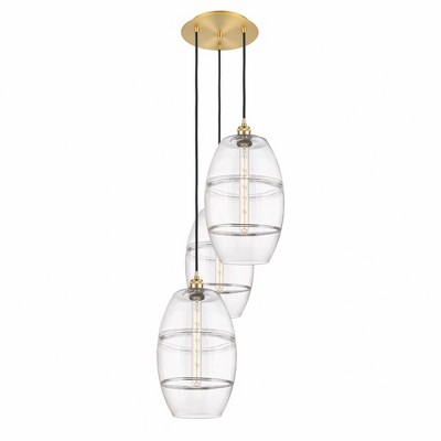 Vaz - 3 Light Cord Hung Multi Pendant In Industrial Style-56.25 Inches Tall and 16.5 Inches Wide