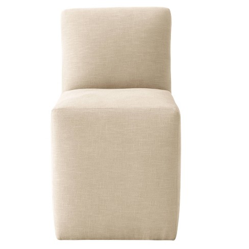 Rosette Dining Chair Linen Beige Cloth Co