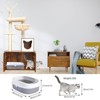 Cat Tree with Litter Box Furniture Hidden Enclosure, 2-in-1 Modern Tower, Cat Condo with Scratching Posts - 2 of 4