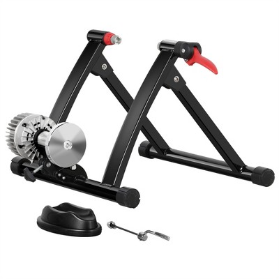 Yaheetech Foldable Fluid Bike Trainer Stand Indoor Exercise Bicycle Stand, Black