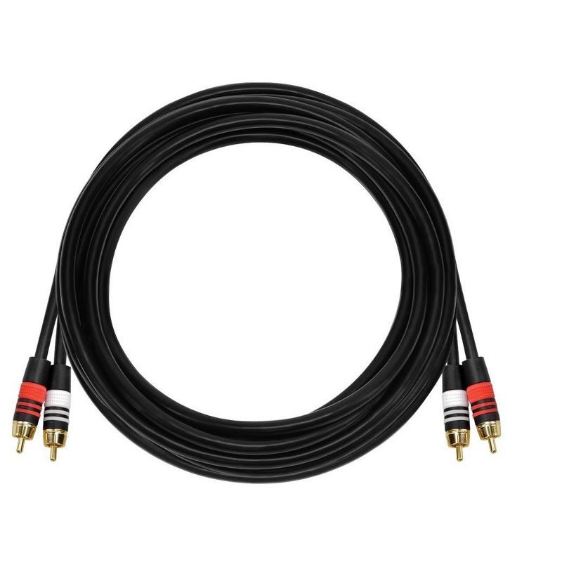 Monoprice Premium RCA Cable - 10 Feet - Black | 2 RCA Plug to 2 RCA Plug, Male to Male, 22AWG, 4 of 7